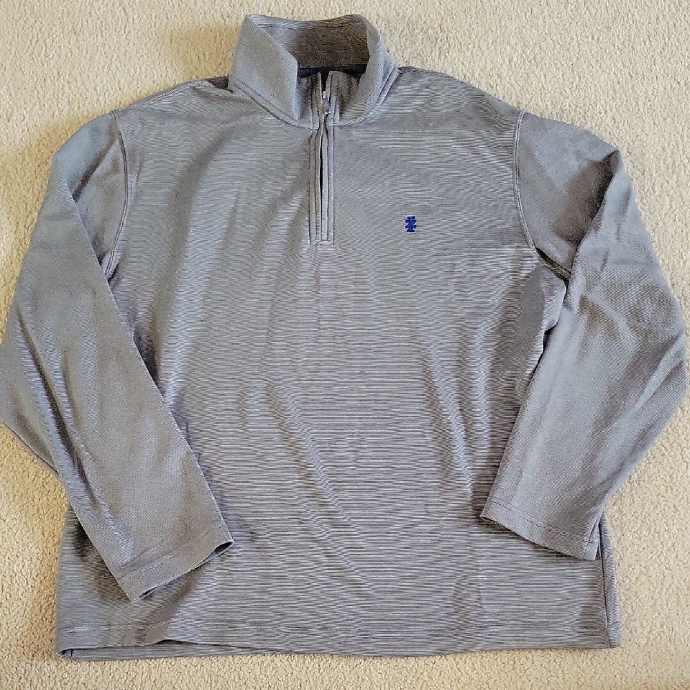 Izod Gray Pullover with Blue Accents